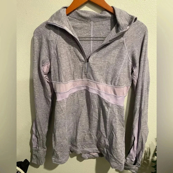 Lululemon run full tilt pullover in lavender size 8 - Picture 2 of 11
